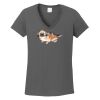 Ladies Heavy Cotton ™ 100% Cotton V Neck T Shirt Thumbnail