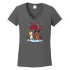 Ladies Heavy Cotton ™ 100% Cotton V Neck T Shirt Thumbnail