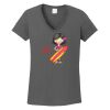 Ladies Heavy Cotton ™ 100% Cotton V Neck T Shirt Thumbnail