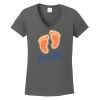 Ladies Heavy Cotton ™ 100% Cotton V Neck T Shirt Thumbnail