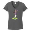 Ladies Heavy Cotton ™ 100% Cotton V Neck T Shirt Thumbnail