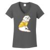 Ladies Heavy Cotton ™ 100% Cotton V Neck T Shirt Thumbnail