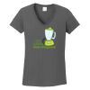 Ladies Heavy Cotton ™ 100% Cotton V Neck T Shirt Thumbnail