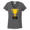 Ladies Heavy Cotton ™ 100% Cotton V Neck T Shirt Thumbnail