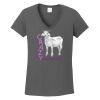 Ladies Heavy Cotton ™ 100% Cotton V Neck T Shirt Thumbnail