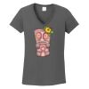 Ladies Heavy Cotton ™ 100% Cotton V Neck T Shirt Thumbnail