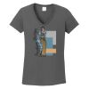 Ladies Heavy Cotton ™ 100% Cotton V Neck T Shirt Thumbnail