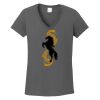 Ladies Heavy Cotton ™ 100% Cotton V Neck T Shirt Thumbnail