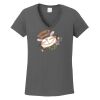 Ladies Heavy Cotton ™ 100% Cotton V Neck T Shirt Thumbnail