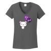 Ladies Heavy Cotton ™ 100% Cotton V Neck T Shirt Thumbnail
