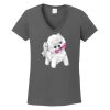 Ladies Heavy Cotton ™ 100% Cotton V Neck T Shirt Thumbnail