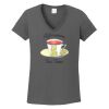 Ladies Heavy Cotton ™ 100% Cotton V Neck T Shirt Thumbnail