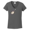 Ladies Heavy Cotton ™ 100% Cotton V Neck T Shirt Thumbnail