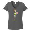 Ladies Heavy Cotton ™ 100% Cotton V Neck T Shirt Thumbnail