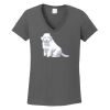 Ladies Heavy Cotton ™ 100% Cotton V Neck T Shirt Thumbnail