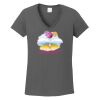 Ladies Heavy Cotton ™ 100% Cotton V Neck T Shirt Thumbnail