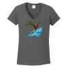 Ladies Heavy Cotton ™ 100% Cotton V Neck T Shirt Thumbnail