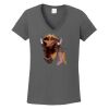 Ladies Heavy Cotton ™ 100% Cotton V Neck T Shirt Thumbnail