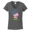 Ladies Heavy Cotton ™ 100% Cotton V Neck T Shirt Thumbnail