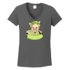 Ladies Heavy Cotton ™ 100% Cotton V Neck T Shirt Thumbnail