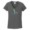 Ladies Heavy Cotton ™ 100% Cotton V Neck T Shirt Thumbnail