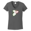 Ladies Heavy Cotton ™ 100% Cotton V Neck T Shirt Thumbnail