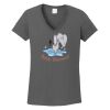 Ladies Heavy Cotton ™ 100% Cotton V Neck T Shirt Thumbnail
