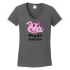 Ladies Heavy Cotton ™ 100% Cotton V Neck T Shirt Thumbnail