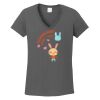 Ladies Heavy Cotton ™ 100% Cotton V Neck T Shirt Thumbnail