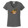 Ladies Heavy Cotton ™ 100% Cotton V Neck T Shirt Thumbnail
