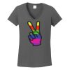 Ladies Heavy Cotton ™ 100% Cotton V Neck T Shirt Thumbnail