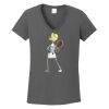 Ladies Heavy Cotton ™ 100% Cotton V Neck T Shirt Thumbnail