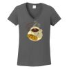 Ladies Heavy Cotton ™ 100% Cotton V Neck T Shirt Thumbnail