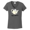 Ladies Heavy Cotton ™ 100% Cotton V Neck T Shirt Thumbnail