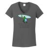 Ladies Heavy Cotton ™ 100% Cotton V Neck T Shirt Thumbnail