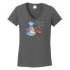 Ladies Heavy Cotton ™ 100% Cotton V Neck T Shirt Thumbnail