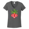 Ladies Heavy Cotton ™ 100% Cotton V Neck T Shirt Thumbnail