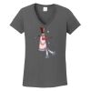 Ladies Heavy Cotton ™ 100% Cotton V Neck T Shirt Thumbnail