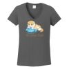 Ladies Heavy Cotton ™ 100% Cotton V Neck T Shirt Thumbnail