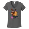 Ladies Heavy Cotton ™ 100% Cotton V Neck T Shirt Thumbnail