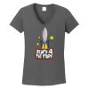 Ladies Heavy Cotton ™ 100% Cotton V Neck T Shirt Thumbnail