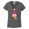 Ladies Heavy Cotton ™ 100% Cotton V Neck T Shirt Thumbnail