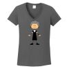 Ladies Heavy Cotton ™ 100% Cotton V Neck T Shirt Thumbnail