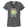Ladies Heavy Cotton ™ 100% Cotton V Neck T Shirt Thumbnail