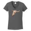 Ladies Heavy Cotton ™ 100% Cotton V Neck T Shirt Thumbnail