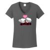 Ladies Heavy Cotton ™ 100% Cotton V Neck T Shirt Thumbnail