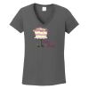 Ladies Heavy Cotton ™ 100% Cotton V Neck T Shirt Thumbnail