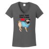 Ladies Heavy Cotton ™ 100% Cotton V Neck T Shirt Thumbnail