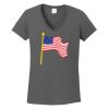Ladies Heavy Cotton ™ 100% Cotton V Neck T Shirt Thumbnail