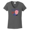 Ladies Heavy Cotton ™ 100% Cotton V Neck T Shirt Thumbnail